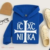 Ic Xc Nika Cross Christogram Orthodox Christian Hoodie thumb 4