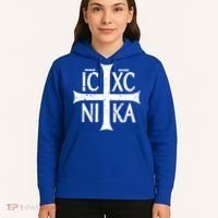 Ic Xc Nika Cross Christogram Orthodox Christian Hoodie thumb 5