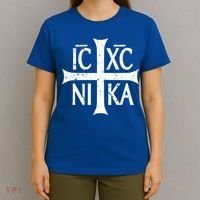 Ic Xc Nika Cross Christogram Orthodox Christian T-Shirt thumb 4