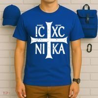 Ic Xc Nika Cross Christogram Orthodox Christian T-Shirt thumb 6