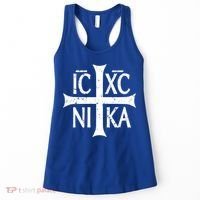 Ic Xc Nika Cross Christogram Orthodox Christian Women's Tank Top thumb 0