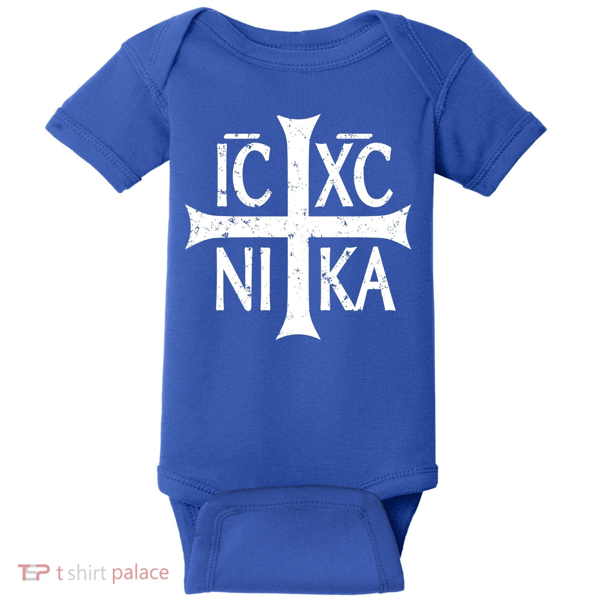 Ic Xc Nika Cross Christogram Orthodox Christian Baby Bodysuit