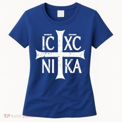 Ic Xc Nika Cross Christogram Orthodox Christian Women's T-Shirt