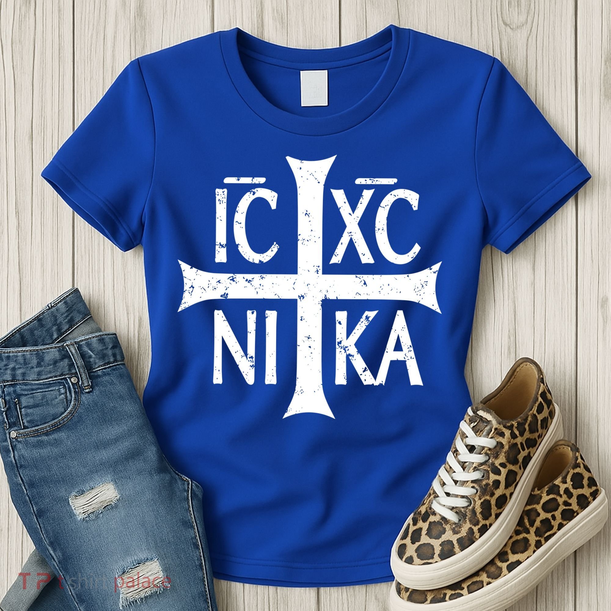 Ic Xc Nika Cross Christogram Orthodox Christian Women's T-Shirt