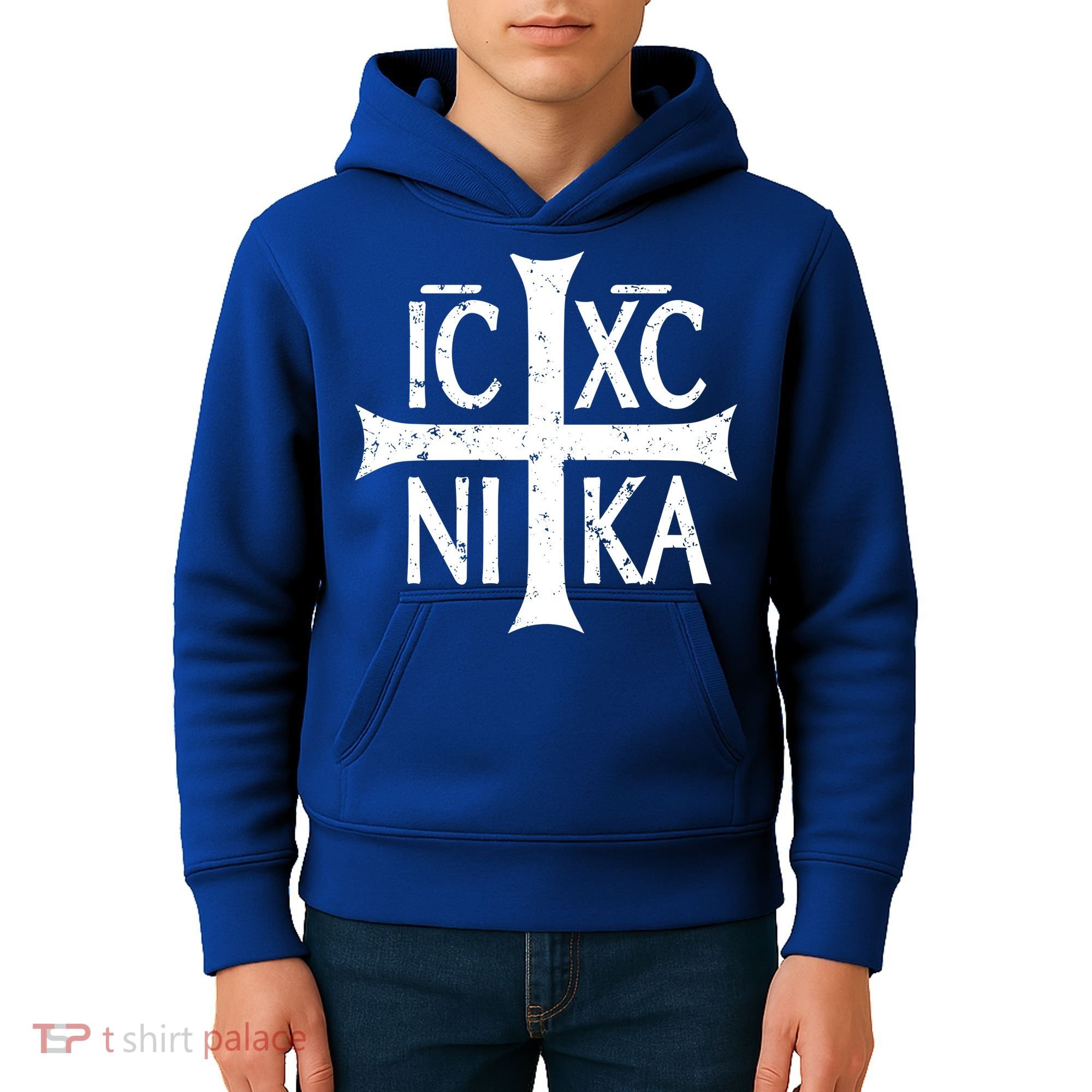 Ic Xc Nika Cross Christogram Orthodox Christian Kids Hoodie