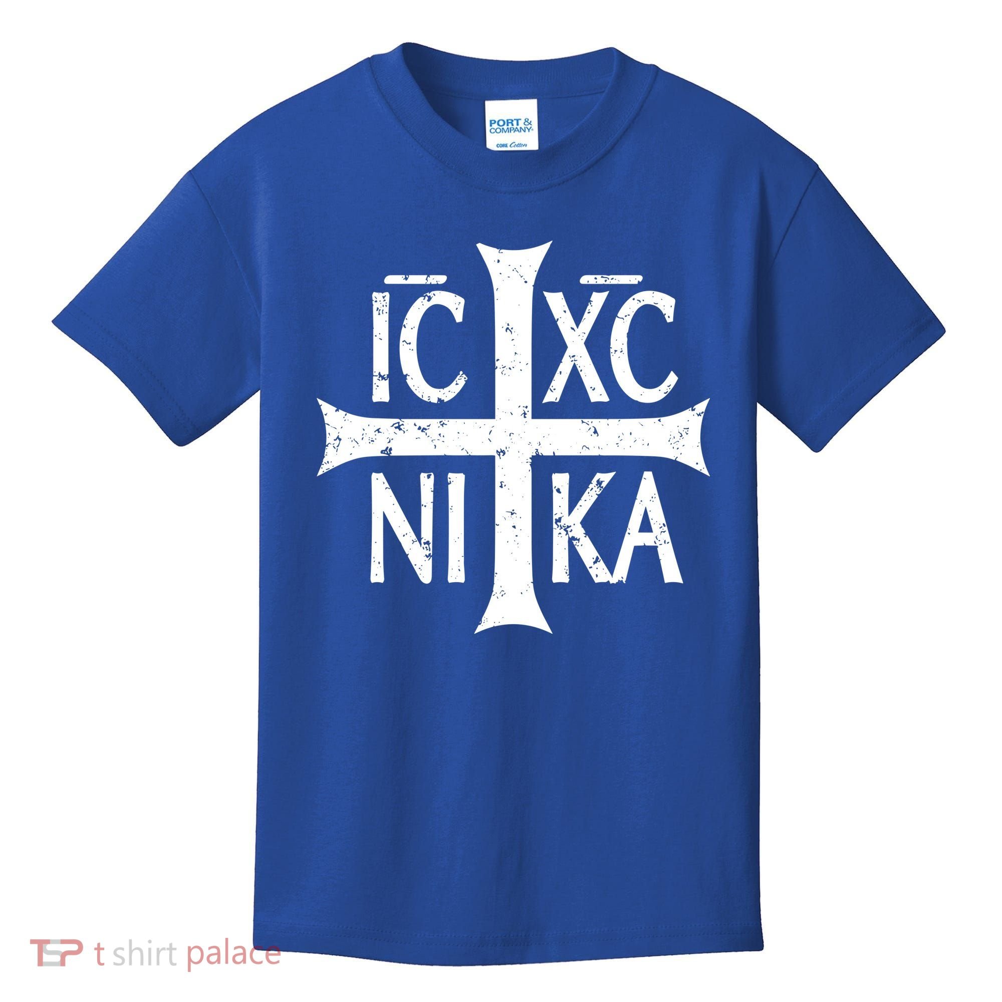 Ic Xc Nika Cross Christogram Orthodox Christian Kids T-Shirt
