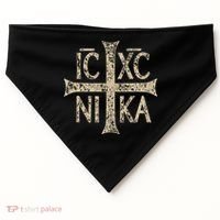 Ic Xc Nika Cross Christogram Orthodox Christian USA-Made Doggie Bandana thumb 0
