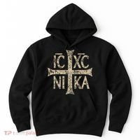 Ic Xc Nika Cross Christogram Orthodox Christian Hoodie thumb 0