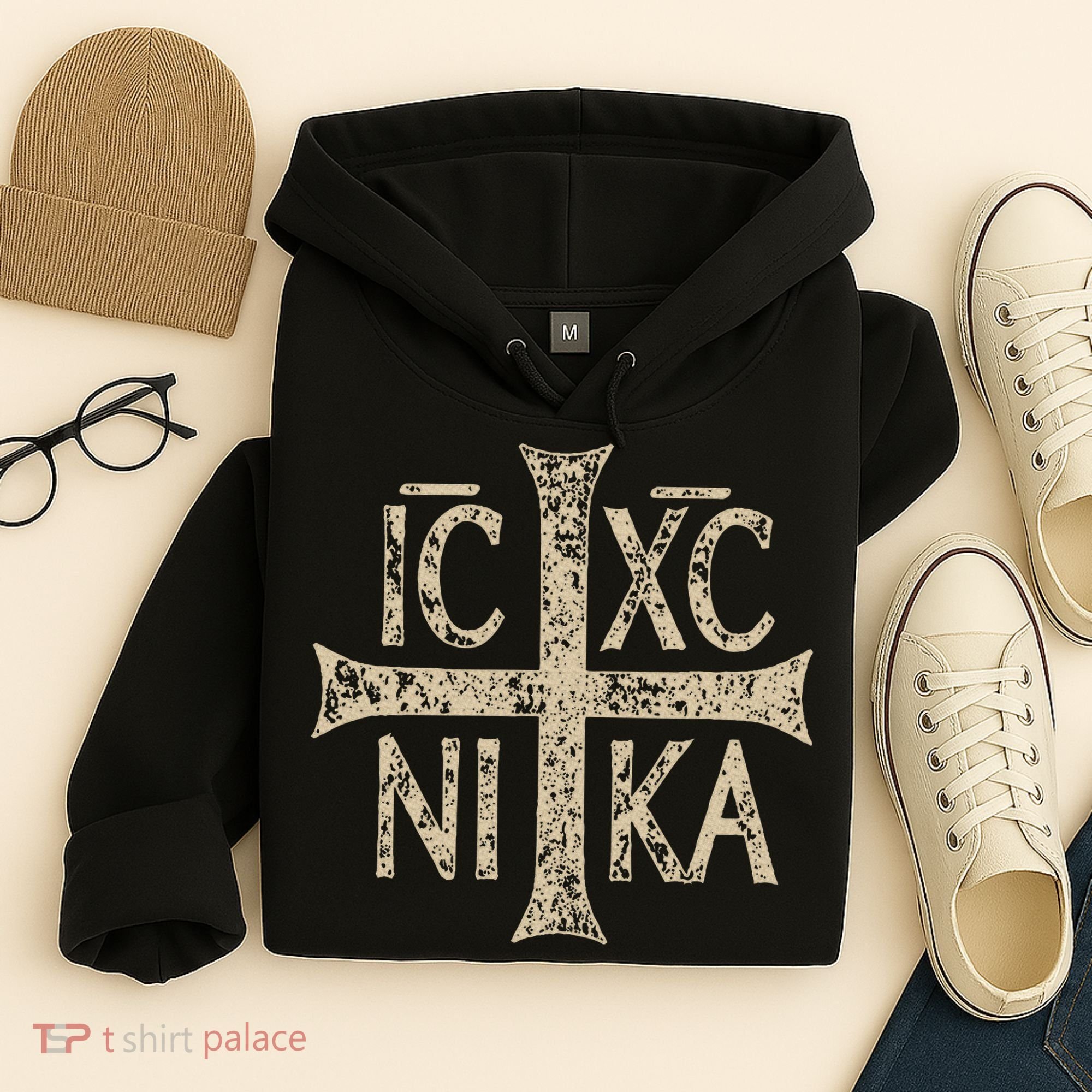 Ic Xc Nika Cross Christogram Orthodox Christian Hoodie