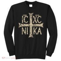 Ic Xc Nika Cross Christogram Orthodox Christian Sweatshirt thumb 0