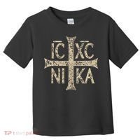 Ic Xc Nika Cross Christogram Orthodox Christian Toddler T-Shirt thumb 0