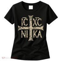 Ic Xc Nika Cross Christogram Orthodox Christian Women's T-Shirt thumb 0