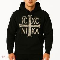 Ic Xc Nika Cross Christogram Orthodox Christian Hoodie thumb 2