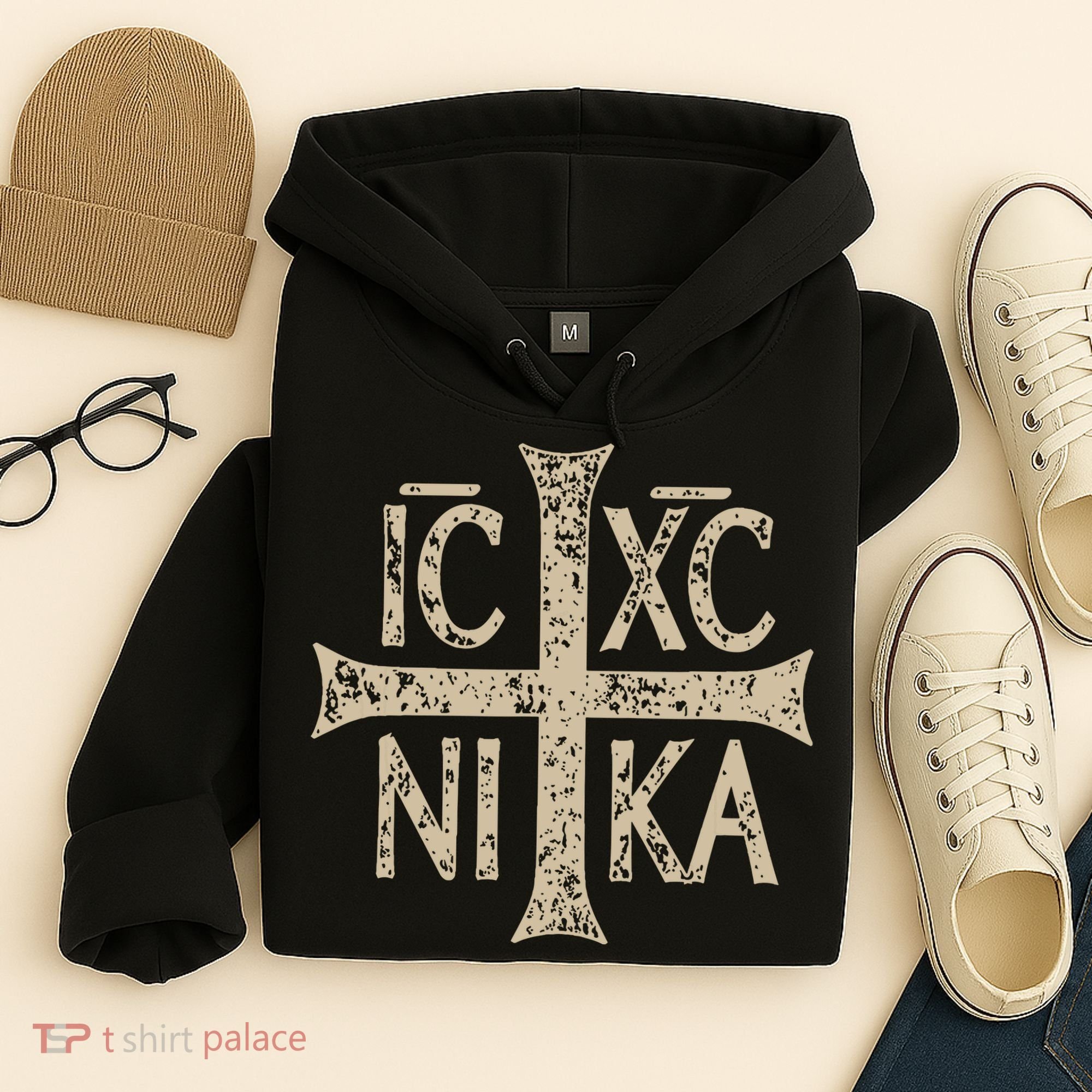 Ic Xc Nika Cross Christogram Orthodox Christian Hoodie
