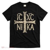 Ic Xc Nika Cross Christogram Orthodox Christian T-Shirt thumb 0
