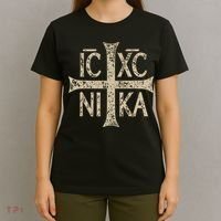 Ic Xc Nika Cross Christogram Orthodox Christian T-Shirt thumb 4