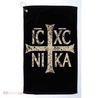Ic Xc Nika Cross Christogram Orthodox Christian Golf Towel thumb 0