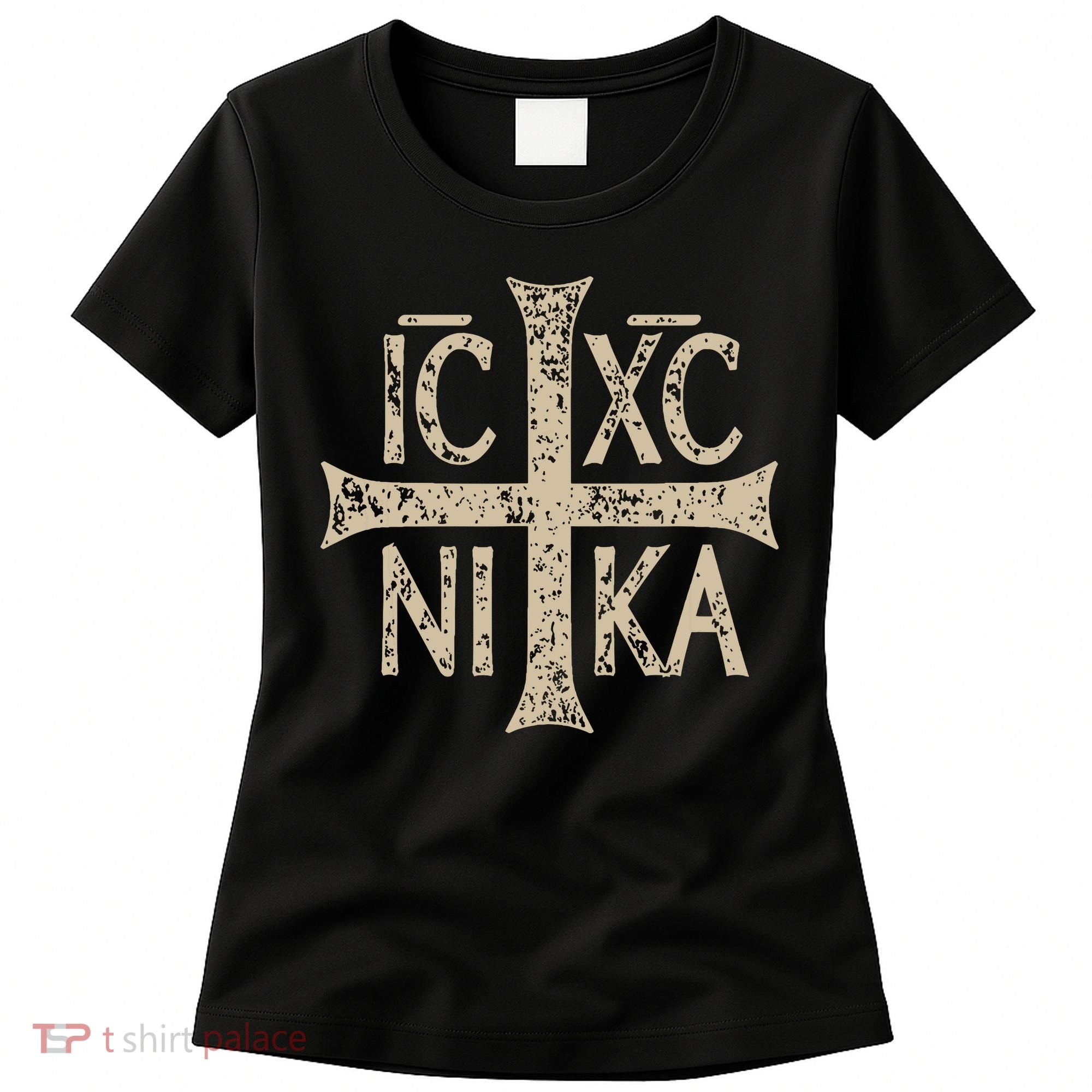 Ic Xc Nika Cross Christogram Orthodox Christian Women's T-Shirt