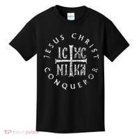 Ic Xc Nika Cross Christogram Orthodox Christian Kids T-Shirt thumb 0