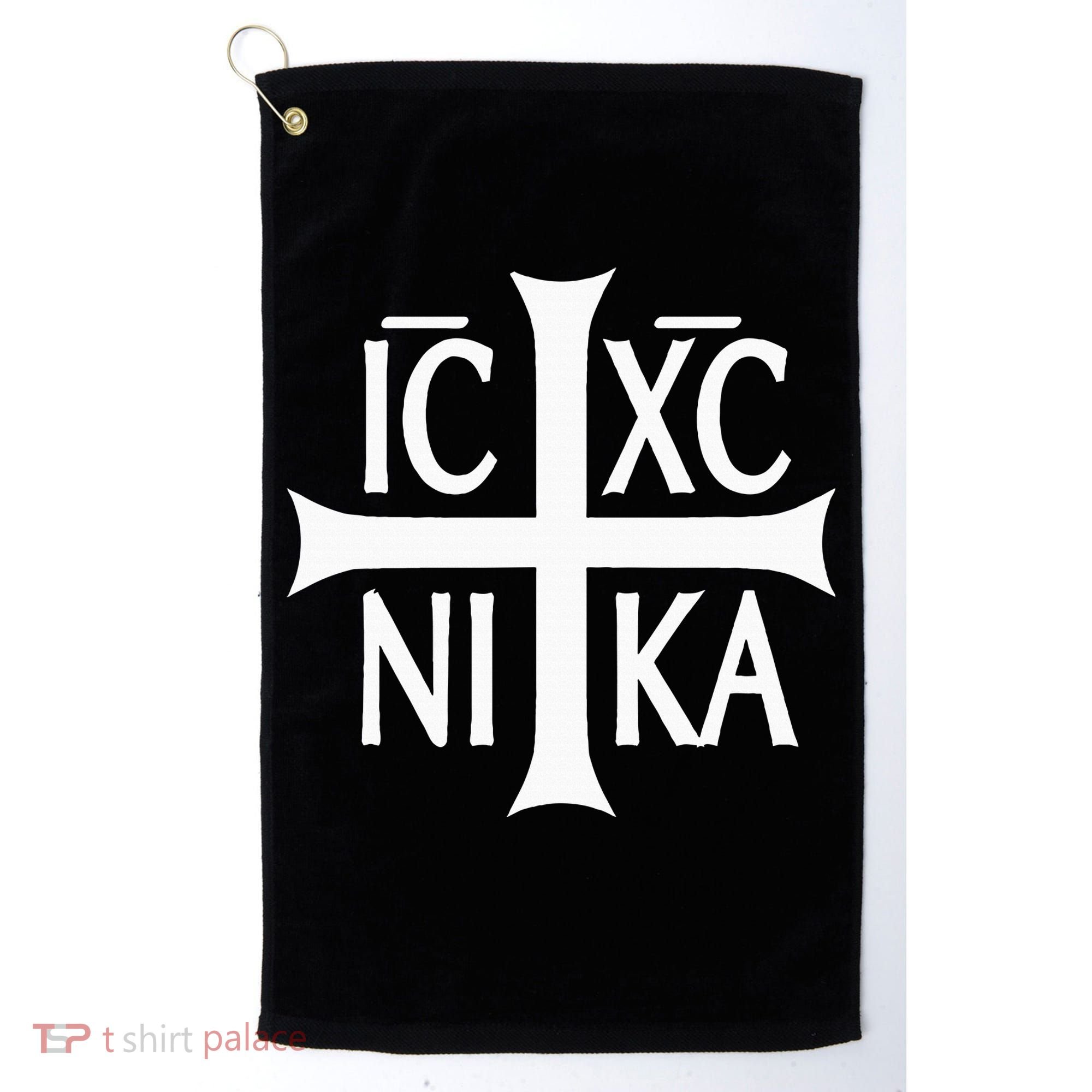 Ic Xc Nika Cross Eastern Christian Greek Golf Towel