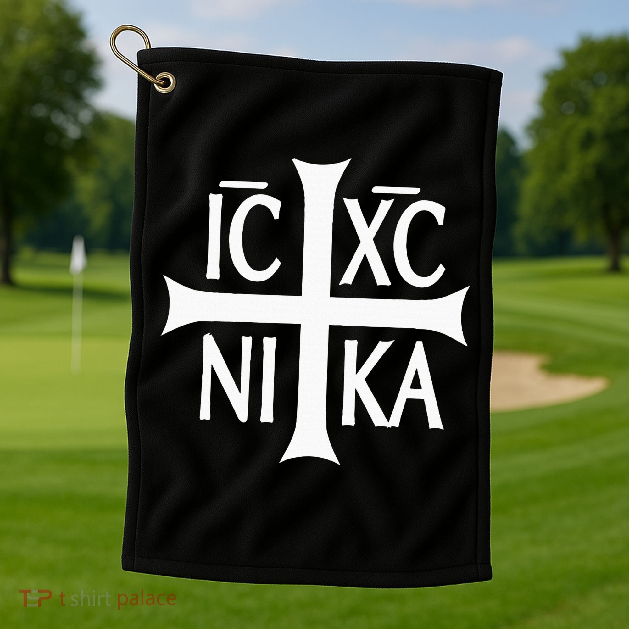 Ic Xc Nika Cross Eastern Christian Greek Golf Towel