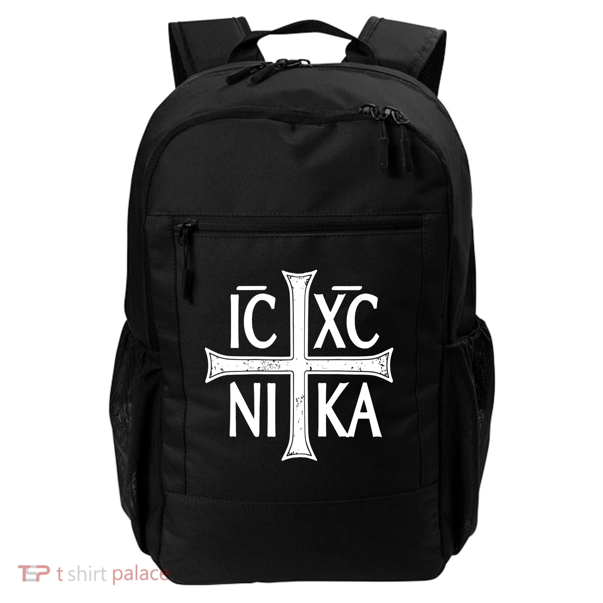 IC XC NIKA Cross Orthodox Eastern Christianity Christogram Backpack