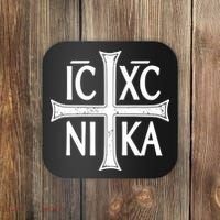 IC XC NIKA Cross Orthodox Eastern Christianity Christogram Coaster thumb 0