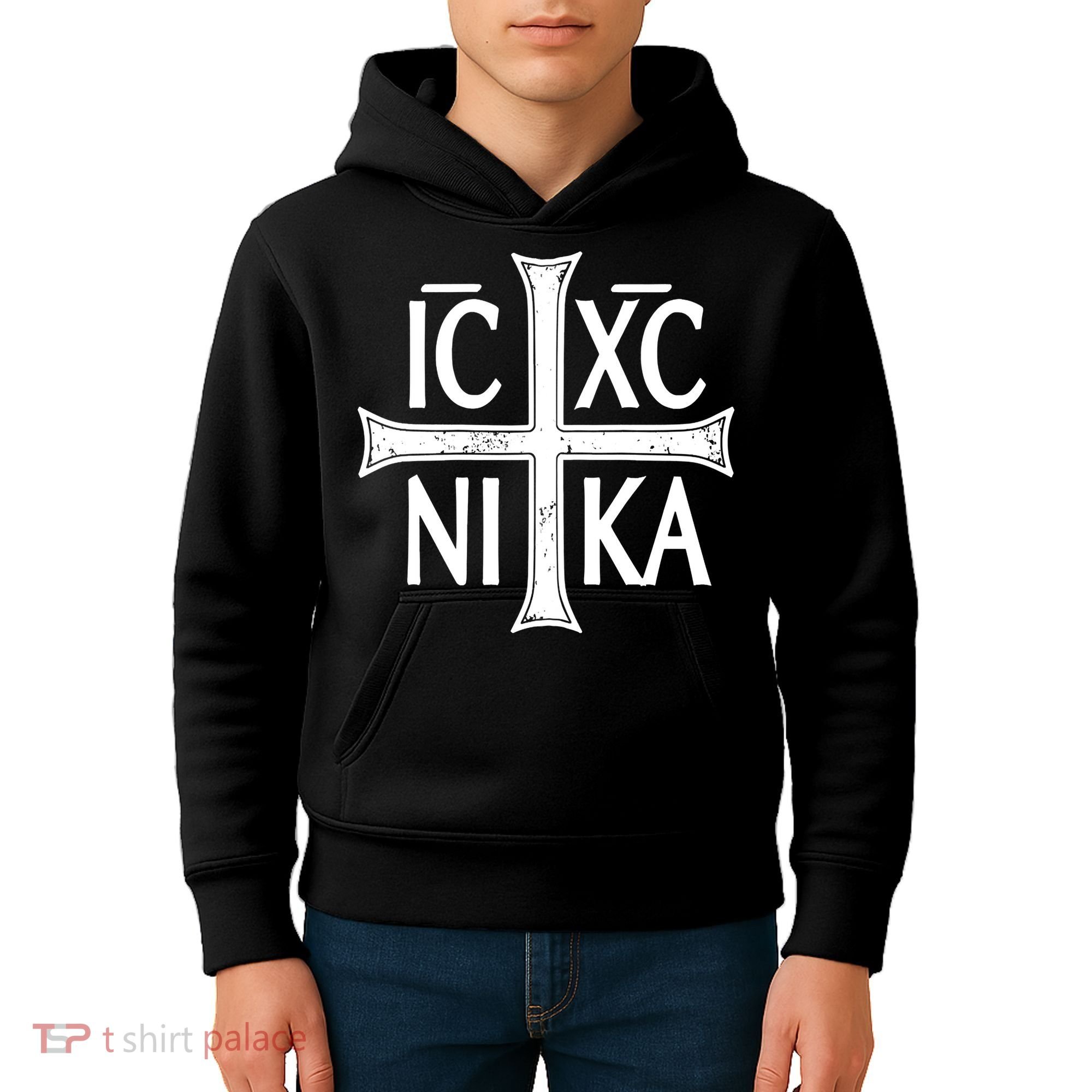 IC XC NIKA Cross Orthodox Eastern Christianity Christogram Kids Hoodie