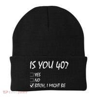 Is You 40? funny 40th Birthday, 40 Year Old, Birthday Party Beanie thumb 0