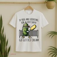 If You Are Looking For A Soft Serve Go Get Ice Cream Funny Pickleball T-Shirt thumb 2