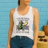 If You Are Looking For A Soft Serve Go Get Ice Cream Funny Pickleball Women's Tank Top thumb 2