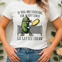 If You Are Looking For A Soft Serve Go Get Ice Cream Funny Pickleball Women's T-Shirt thumb 2