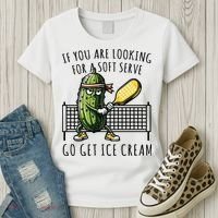 If You Are Looking For A Soft Serve Go Get Ice Cream Funny Pickleball Women's T-Shirt thumb 3