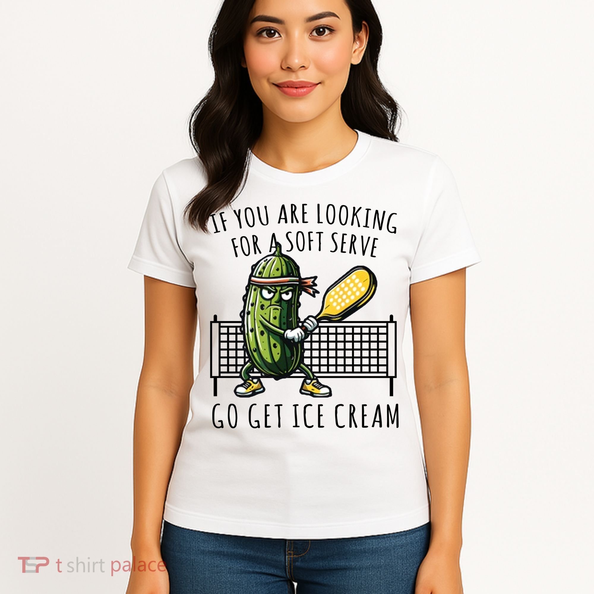 If You Are Looking For A Soft Serve Go Get Ice Cream Funny Pickleball Women's T-Shirt