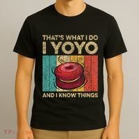 I Yoyo And I Know Things Funny Vintage Yoyo T-Shirt thumb 3
