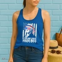 If You Ain't First You're Last George Washington Sunglasses Women's Tank Top thumb 2