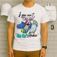 If You Aint Crocin You Aint Rockin Tie Dye T-Shirt thumb 6