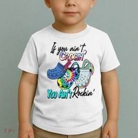 If You Aint Crocin You Aint Rockin Tie Dye Toddler T-Shirt thumb 2