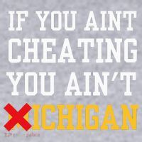 If You Aint Cheating You Ain't Michigan retro  Women's Racerback Cropped Tank thumb 2