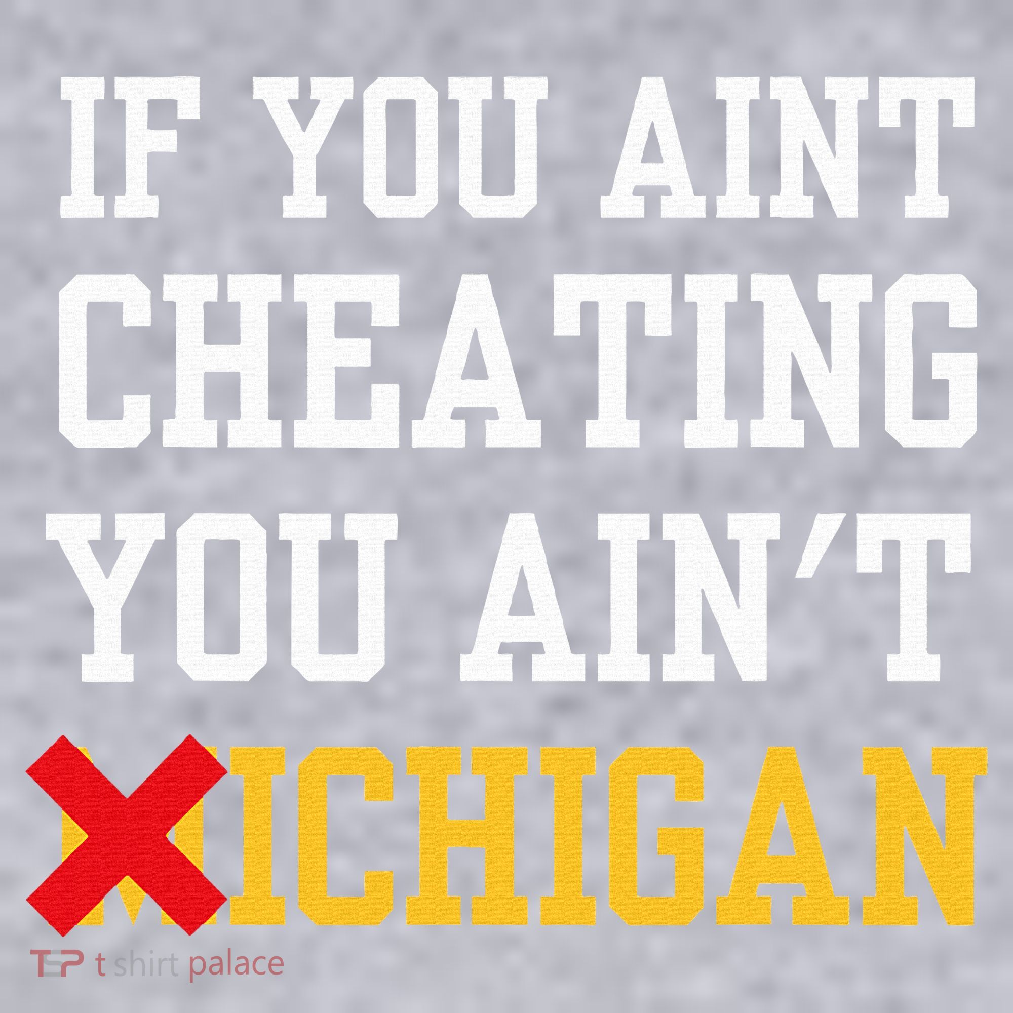 If You Aint Cheating You Ain't Michigan retro  Women's Racerback Cropped Tank