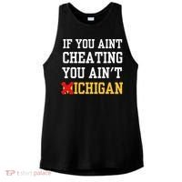 If You Aint Cheating You Ain't Michigan retro  Ladies PosiCharge Tri-Blend Wicking Tank thumb 0