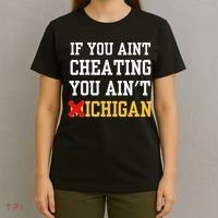 If You Aint Cheating You Ain't Michigan retro  T-Shirt thumb 4