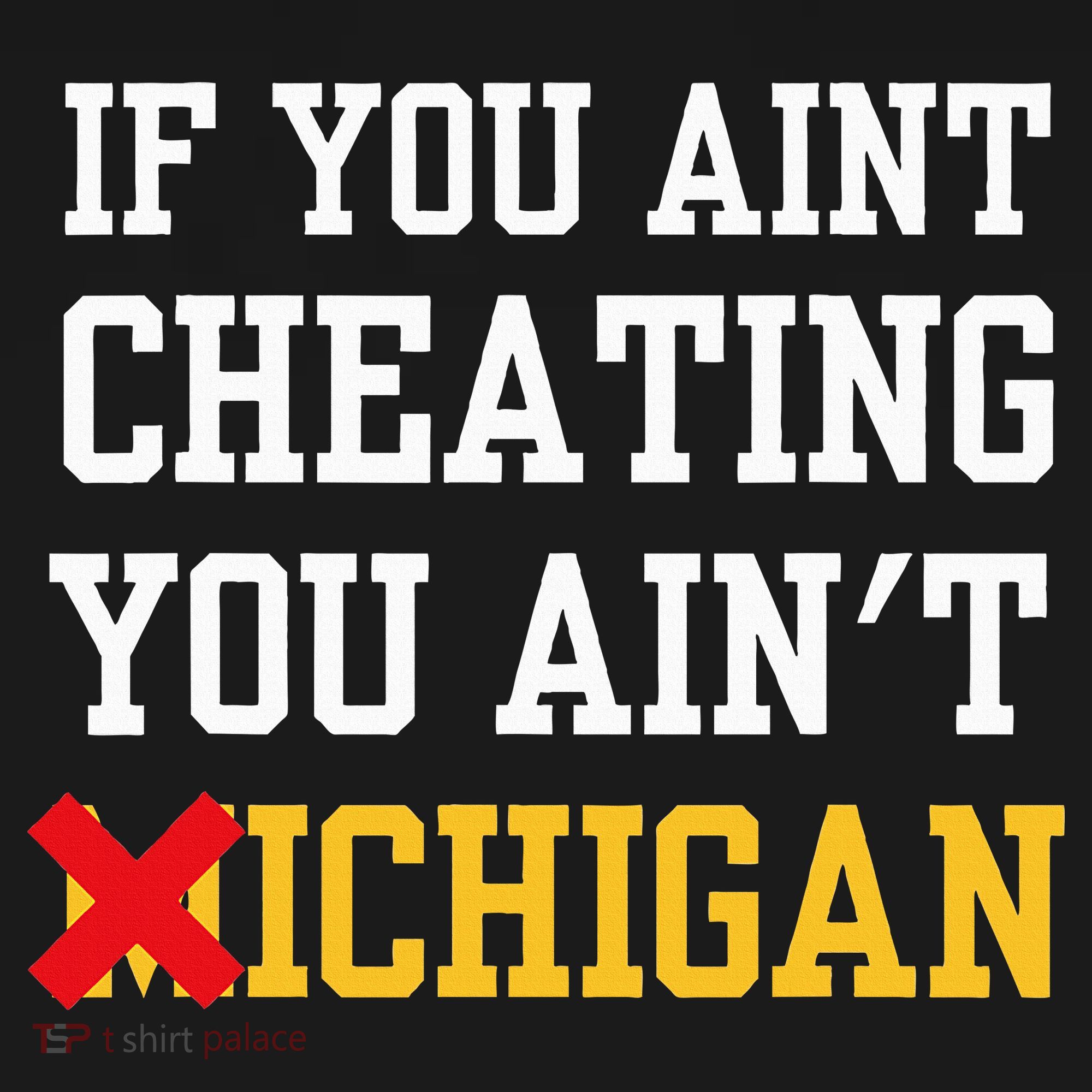 If You Aint Cheating You Ain't Michigan retro  Women's V-Neck T-Shirt