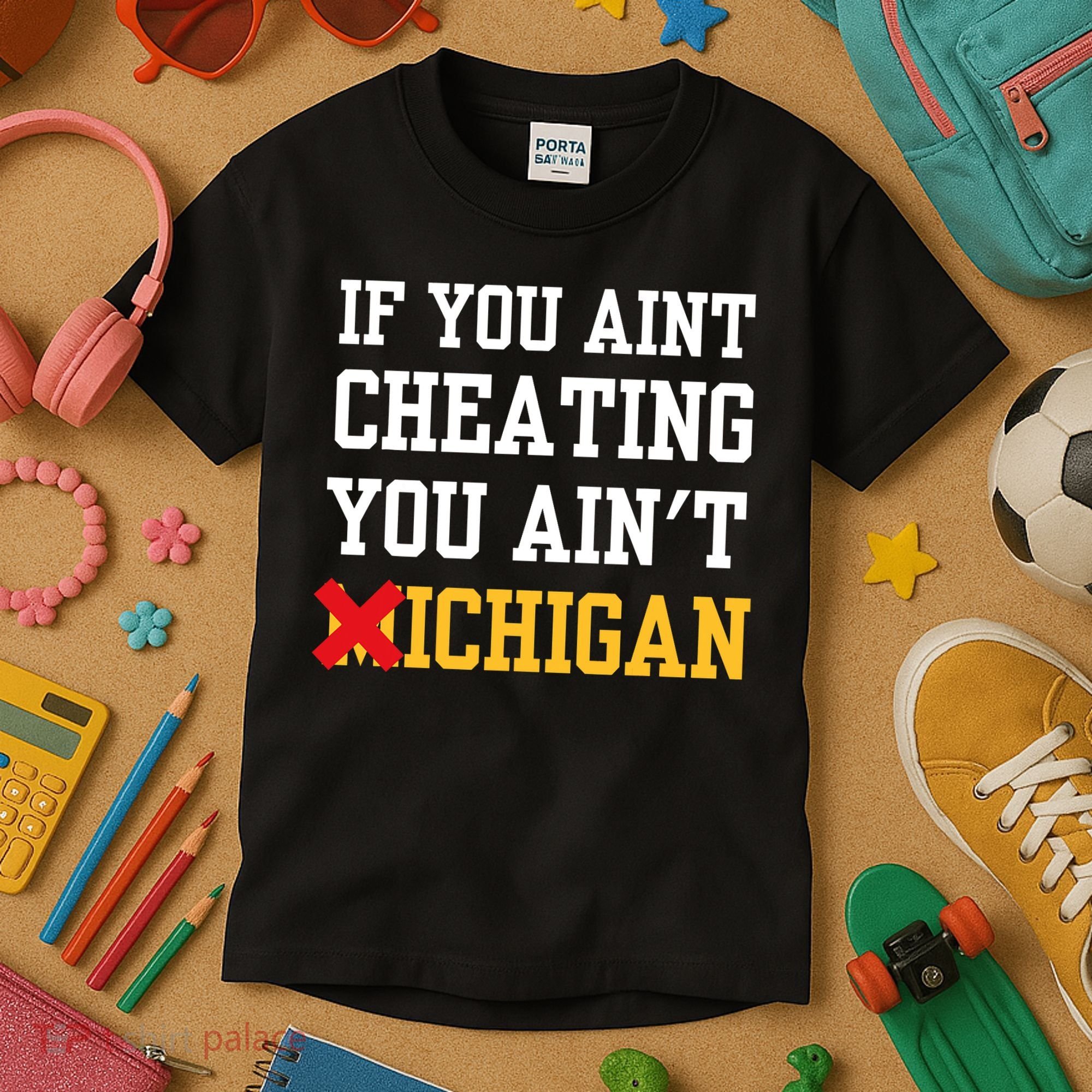 If You Aint Cheating You AinT Michigan Kids T-Shirt