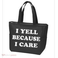 I Yell Because I Care Tote Bag thumb 3