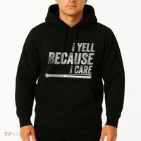 I Yell Because I Care Baseball Softball Dad Mom Hoodie thumb 2