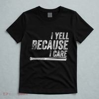 I Yell Because I Care Baseball Softball Dad Mom T-Shirt thumb 5