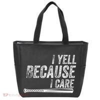 I Yell Because I Care Baseball Softball Dad Mom Tote Bag thumb 0