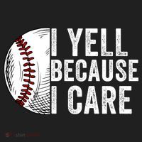 I Yell Because I Care Baseball Pride Baseball Mom Baseball Dad Baseball Parent Women's Sweatshirt thumb 2