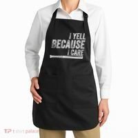 I Yell Because I Care Baseball Softball Dad Mom Apron thumb 2